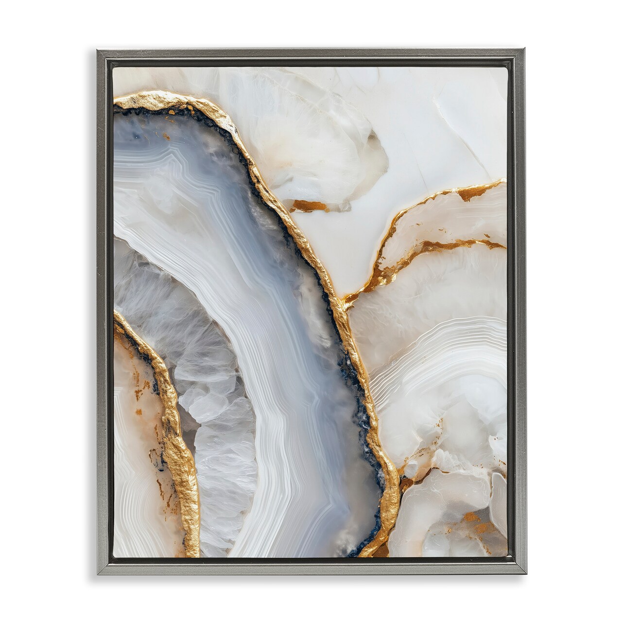 Stupell Industries Golden Marble Flow Floating Frame, design by Svetlana Aleynikova